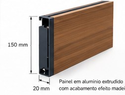 Portão em alumínio P04 NATURA